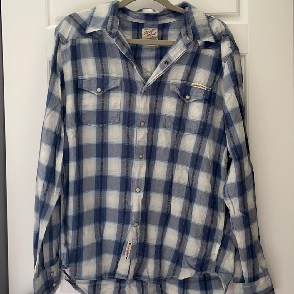 Lucky brand men’s flannel L